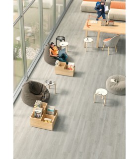 Lame PVC sol Creation 55 à coller - Charming Oak Grey - 184 mm x 1219 mm