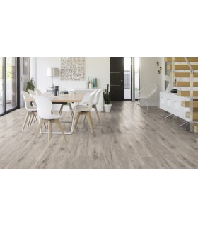 Lame PVC sol Creation 55 à coller - White Lead Oak Shadow Grey - 184 mm x 1219 mm