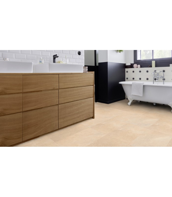 Dalle PVC sol Creation 40 Rigid Acoustic Curton Light Beige - 399 mm x 730 mm