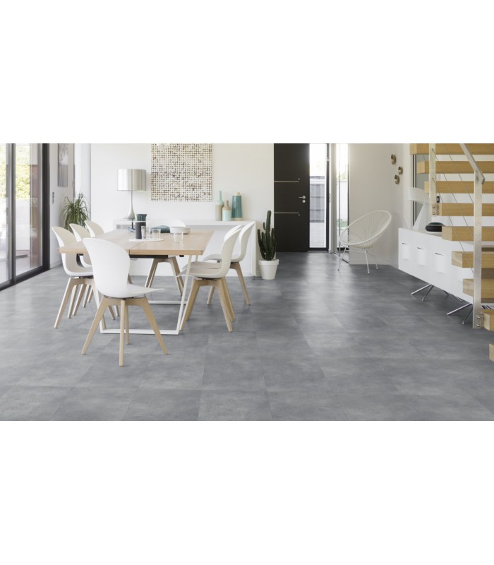 Dalle PVC sol Creation 55 Rigid Acoustic Bloom Uni Grey - 457 mm x 914 mm