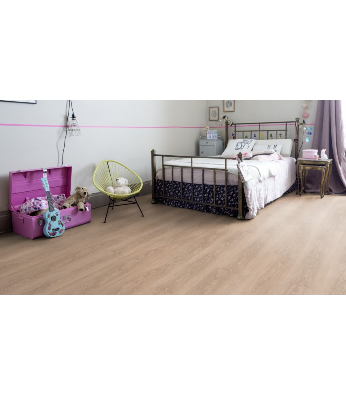 Dalle PVC sol Creation 55 Rigid Acoustic Charming Oak Beige - 177 mm x 1219 mm