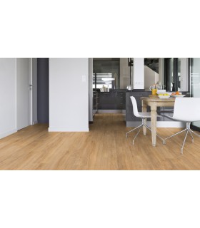 Lame PVC sol Creation 55 Rigid Acoustic - Swiss Oak Golden - 177 mm x 1219 mm