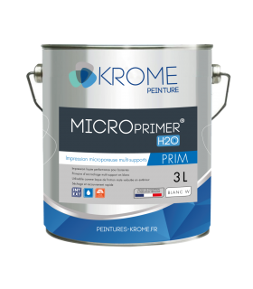 Krome MicroPrimer H2o Peinture d'Impression Microporeuse Multi-supports Intérieur et Extérieur
