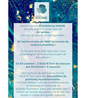Kit Evasion By Krome - Nuancier + 2 Stick'NTest