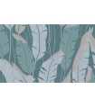 PAPIER PEINT SANS PVC FEUILLAGE BLEU - 4EARTH - MELISSA - 10,05 X 0,53M