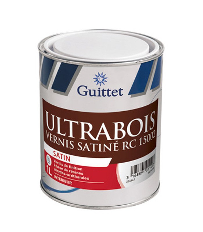 Guittet Ultrabois Vernis Satiné RC 15002 Boiseries Intérieures - Transparent
