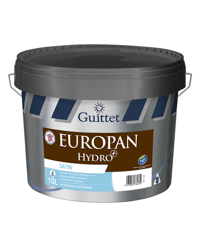 Guittet Europan Hydro+ Satin peinture bois microporeuse - intérieur extérieur