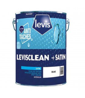 Levis Levisclean+ Satin Peinture Acrylique Effet Perlant Anti Taches - Surfaces Murales - Intérieur