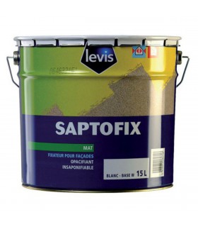 Levis Saptofix Fixateur Opacifiant - Béton Enduits Ciment Briques Pierres - Extérieur - 15L