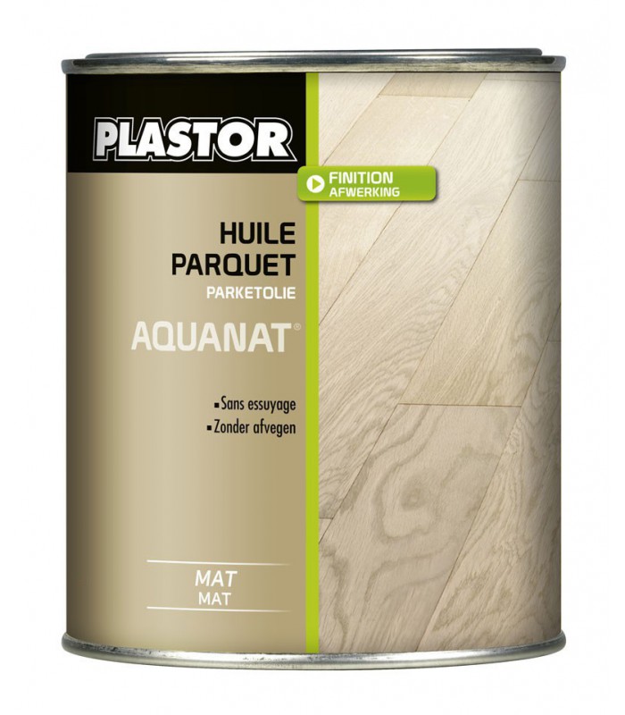 Plastor Huile Parquet Sans Essuyage Aquanat Finition Mate