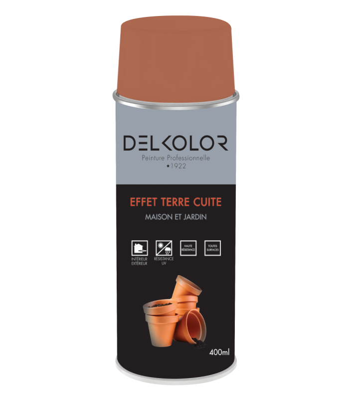 Delkolor Peinture Effet Terre Cuite en Aérosol - 400ml