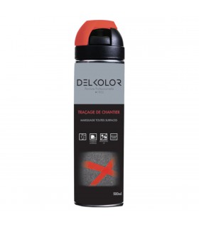 Delkolor Peinture de Traçage et Marquage au sol en Aérosol - 500ml