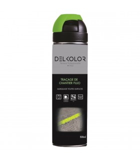 Delkolor Peinture de traçage et marquage au sol fluo 500 ml