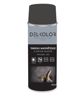 Delkolor Peinture Tableau Magnétique Noir en Aérosol - 400ml
