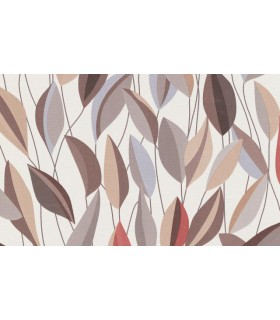 PAPIER PEINT INTISSE FOLIAGE MARRON BEIGE - GENTLE - 10,05 X 0,53M