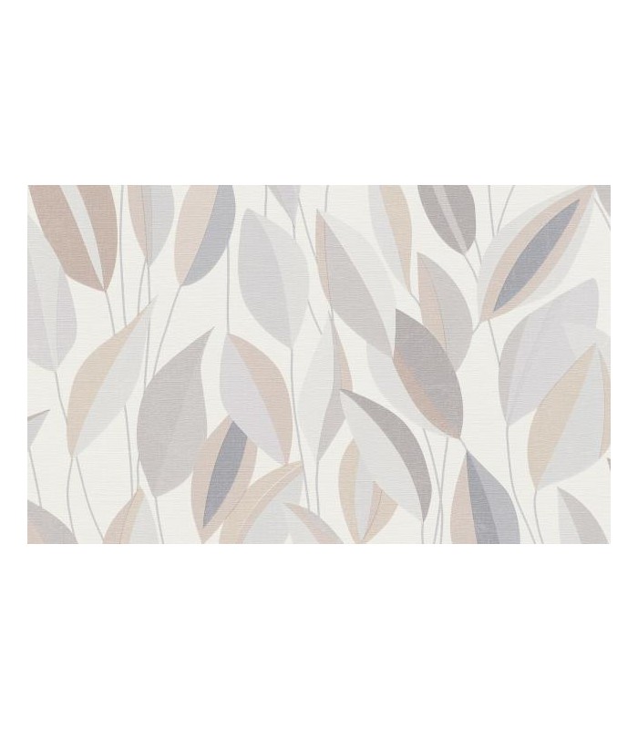 PAPIER PEINT INTISSE FOLIAGE GRIS BEIGE  - GENTLE - 10,05 X 0,53M