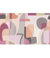 PAPIER PEINT INTISSE FRAGMENT ROSE GRIS - GENTLE - 10,05 X 0,53M