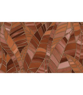 PAPIER PEINT INTISSE SERENADE TERRACOTTA - ELLE DECORATION 4 - 10,05 X 0,53M