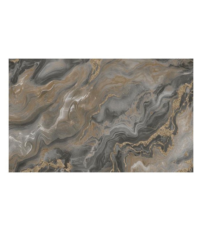 PAPIER PEINT INTISSE MYSTIC TAUPE OR  - ELLE DECORATION 4 - 10,05 X 0,53M