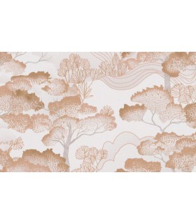 PAPIER PEINT INTISSE GOLDEN GROVE TERRACOTTA - ELLE DECORATION 4 - 10,05 X 0,53M
