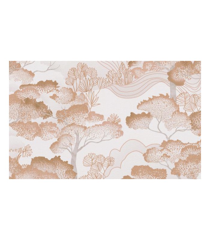 PAPIER PEINT INTISSE GOLDEN GROVE TERRACOTTA - ELLE DECORATION 4 - 10,05 X 0,53M