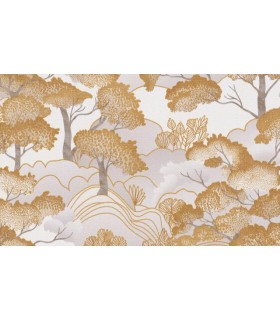 PAPIER PEINT INTISSE GOLDEN GROVE TAUPE - ELLE DECORATION 4 - 10,05 X 0,53M