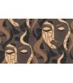 PAPIER PEINT INTISSE MORETTA VISAGE MARRON - ELLE DECORATION 4 - 10,05 X 0,53M