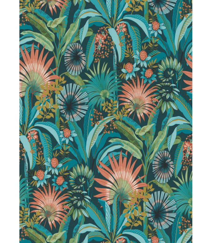 Papier peint Erismann, Collection Martinique - Intissé grainé, Décor : BAMBOU TON MARRON
