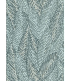 Papier peint Erismann, Collection Martinique - Intissé grainé, Décor : RETREAT VERT CELADON