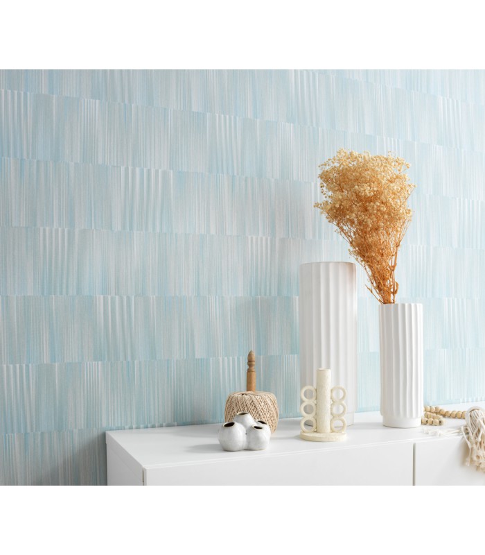 Papier peint Erismann, Collection Martinique - Intissé grainé, Décor : HARMONY BLEU