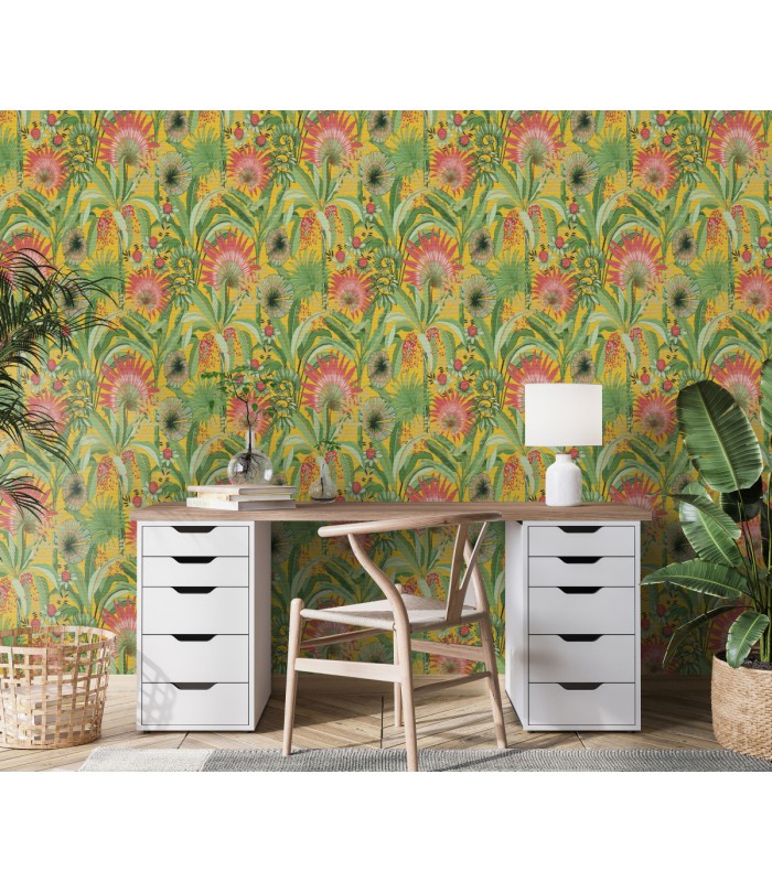 Papier peint Erismann, Collection Martinique - Intissé grainé, Décor : PASSION BEIGE