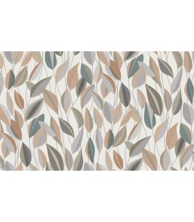PAPIER PEINT INTISSE FOLIAGE VERT GREGE - GENTLE - 10 X 1,06M