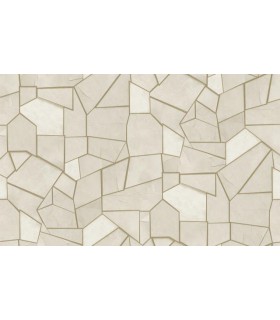 PAPIER PEINT INTISSE MOSAIQUE BEIGE - ELLE DECORATION 4 - 10 X 1,06M