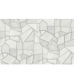 PAPIER PEINT INTISSE MOSAIQUE GRIS ARGENTE - ELLE DECORATION 4 - 10 X 1,06M