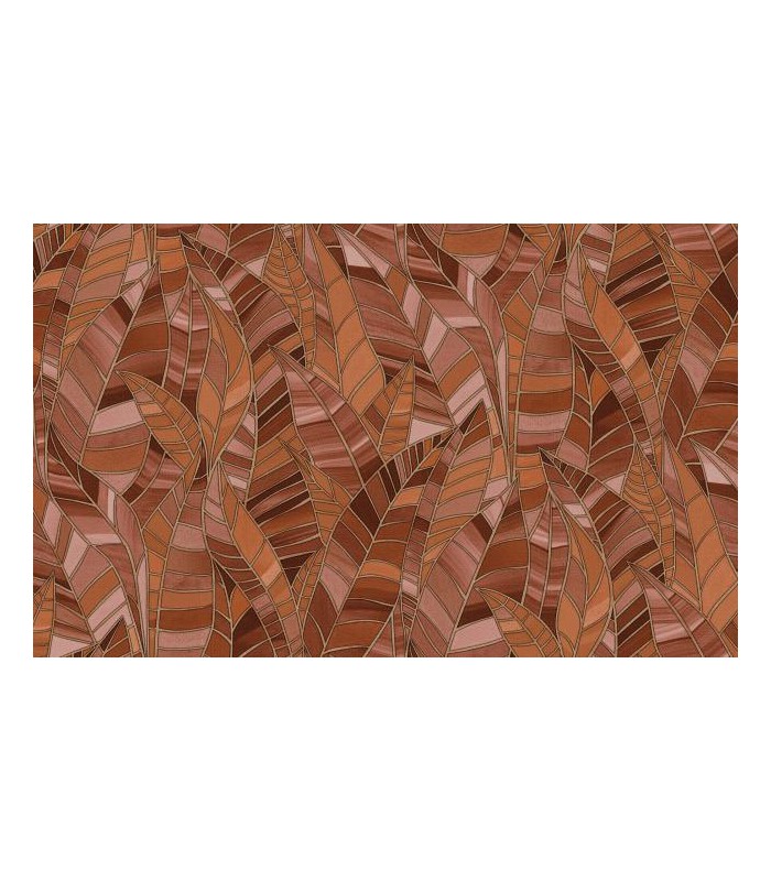 PAPIER PEINT INTISSE SERENADE TERRACOTTA - ELLE DECORATION 4 - 10 X 1,06M