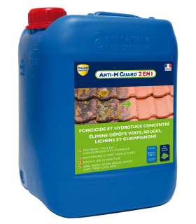 Anti M Guard 2 en 1 concentré nettoyant fongicide hydrofuge terrasses toitures façades