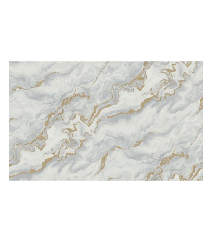 PAPIER PEINT INTISSE MYSTIC BLANC GRIS OR - ELLE DECORATION 4 - 10 X 1,06M