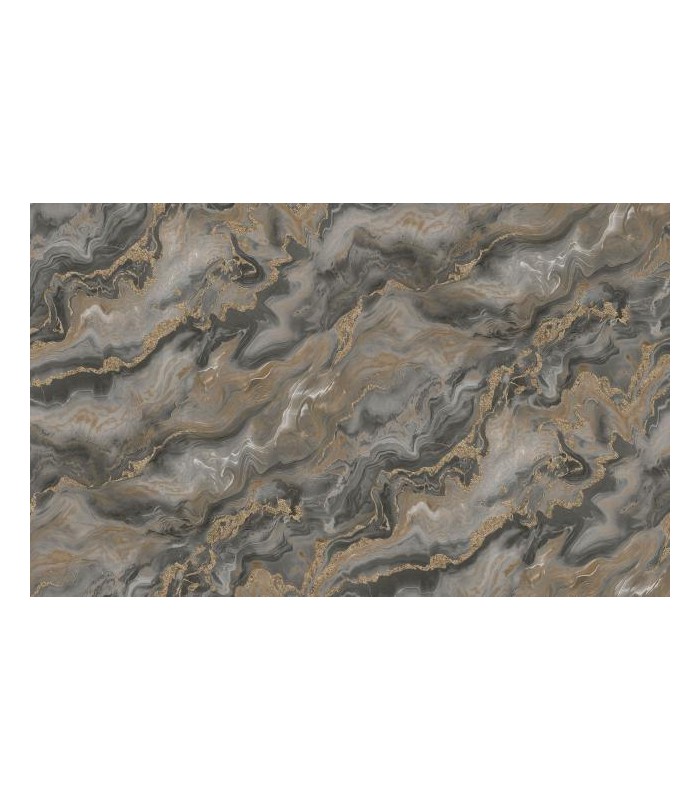 PAPIER PEINT INTISSE MYSTIC TAUPE OR  - ELLE DECORATION 4 - 10 X 1,06M