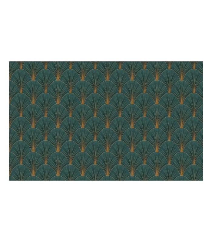 PAPIER PEINT INTISSE AVANTGARDE VERT EAU - ELLE DECORATION 4 - 10 X 1,06M