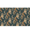 PAPIER PEINT INTISSE MORETTA VISAGE VERT EAU - ELLE DECORATION 4 - 10 X 1,06M
