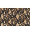 PAPIER PEINT INTISSE MORETTA VISAGE MARRON - ELLE DECORATION 4 - 10 X 1,06M