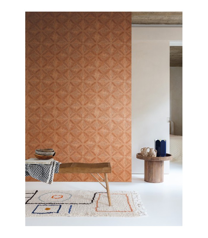 Papier Peint KHANTA SIENNA AMA102 - Collection AMANI - MASUREEL - REF. AMA102