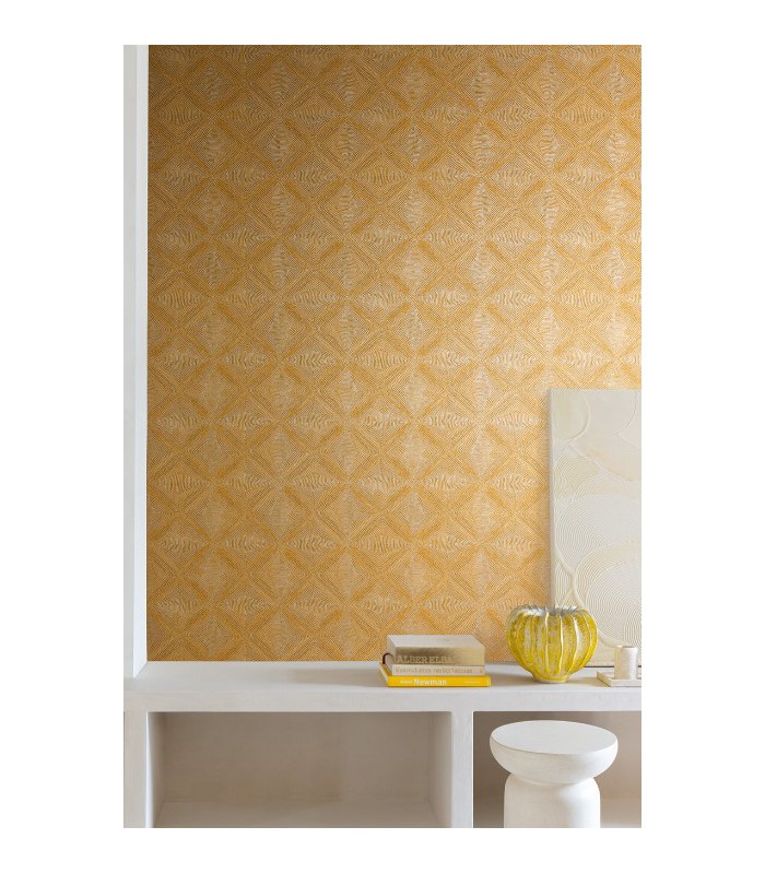 Papier Peint KHANTA GOLD AMA104 - Collection AMANI - MASUREEL - REF. AMA104