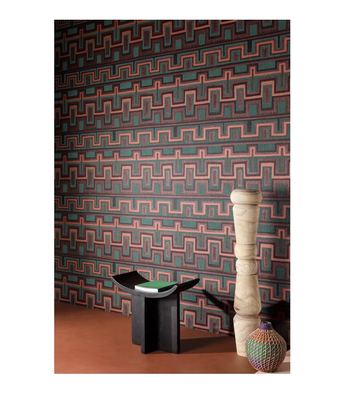 Papier Peint MORELOS VIRIDIS AMA005 - Collection AMANI - MASUREEL - REF. AMA005