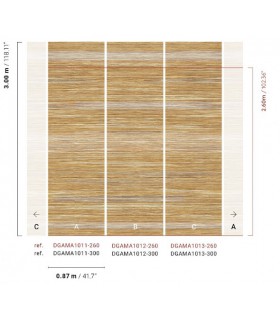 Papier Peint PAI PAI STRAW DGAMA1011 260 - Collection AMANI - MASUREEL - REF. DGAMA1011 260