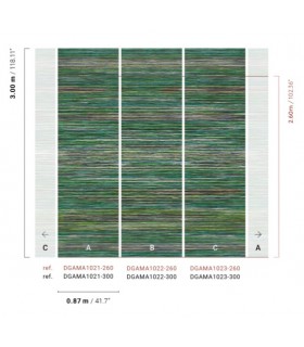 Papier Peint PAI PAI VIRIDIS DGAMA1022 300 - Collection AMANI - MASUREEL - REF. DGAMA1022 300