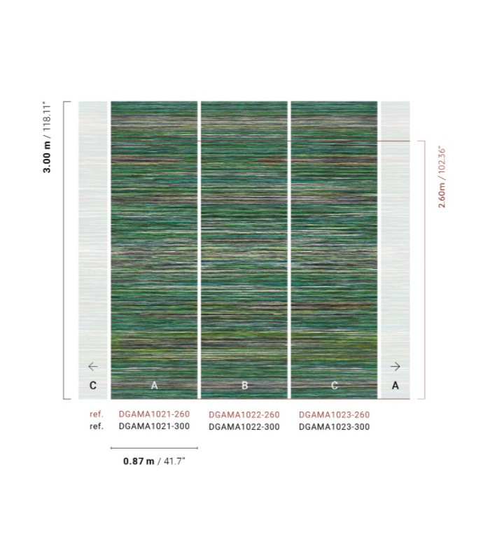 Papier Peint PAI PAI VIRIDIS DGAMA1022 300 - Collection AMANI - MASUREEL - REF. DGAMA1022 300
