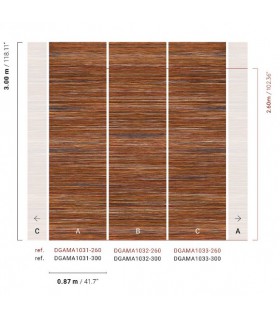 Papier Peint PAI PAI RUSSET DGAMA1032 260 - Collection AMANI - MASUREEL - REF. DGAMA1032 260