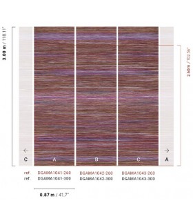 Papier Peint PAI PAI PLUM DGAMA1041 260 - Collection AMANI - MASUREEL - REF. DGAMA1041 260