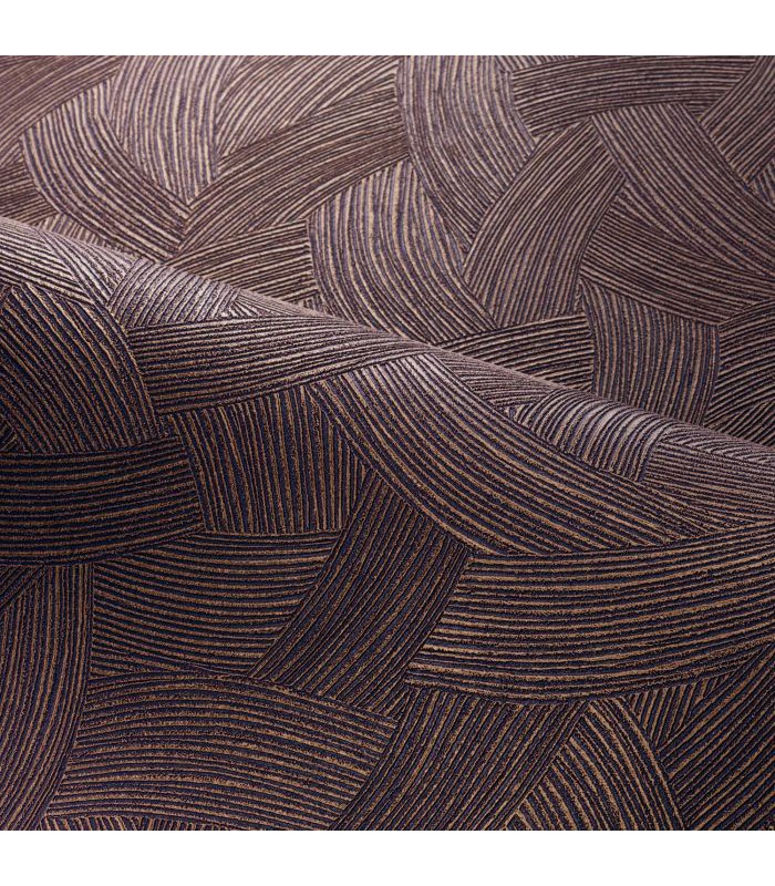Papier Peint BERENICE AUBERGINE - NATURE PRECIEUSE - CASAMANCE - REF.76662650
